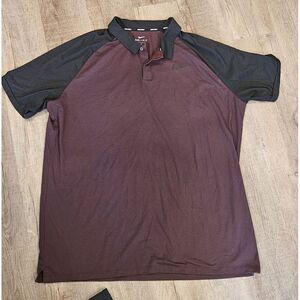 Nike Golf Red Maroon‎ Burgundy Dri Fit Polo Mens Sz XL